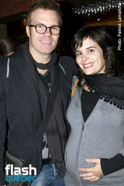 Matt Laurent et Ariane Gauthier à  la première Montréalaise d\'Andrée Wattters - Tournée Accoustique - Lion d\'or - 29 septembre 2009 - Aucune utilisation permise sans autorisation écrite de l\'auteur -patrick@flashquebec.ca