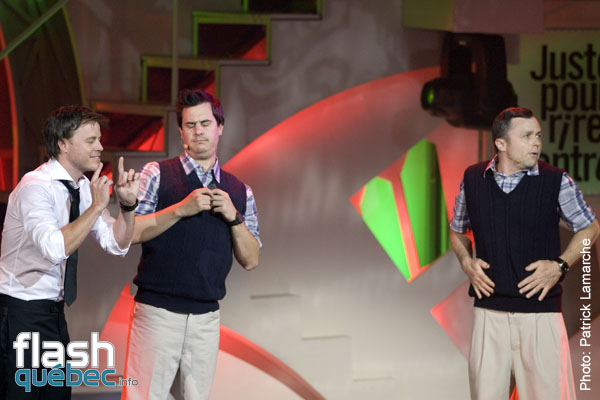 Louis Morissette - Pierre HÃ©bert et  Marc BÃ©land  - Gala Louis Morissette et Jean-FranÃ§ois Mercier - Juste pour rire 2010 - Utilisation quelle qu\'elle soit strictement interdite sans l\'accord de l\'auteur - patrick@flashquebec.ca