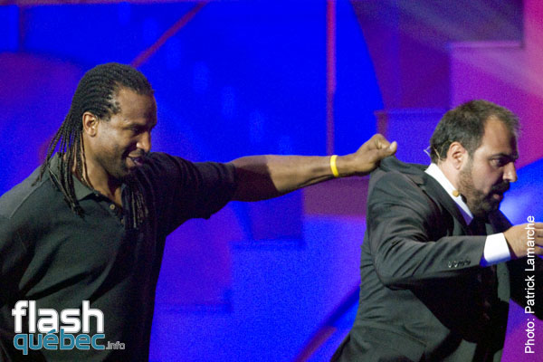 Georges Laraque et  Jean-FranÃ§ois Mercier - Gala Louis Morissette et Jean-FranÃ§ois Mercier - Juste pour rire 2010 - Utilisation quelle qu'elle soit strictement interdite sans l'accord de l'auteur - patrick@flashquebec.ca