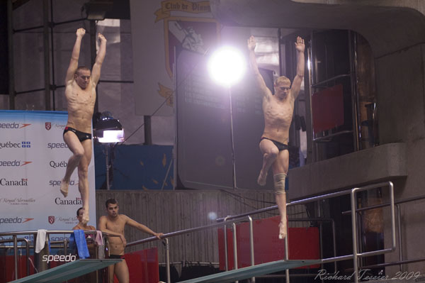 KONICA MINOLTA DIGITAL CAMERA;02 mai 2009; Canada; Centre sportif du stade olympique; Coupe Canada 2009; entrainement; Meaghan Benfeito - Canada; Montreal; Province de Quebec; Reuben Ross - Canada; Roseline Filion - Canada; Ãmilie Heymans - Canada