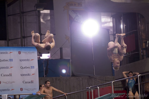 KONICA MINOLTA DIGITAL CAMERA;02 mai 2009; Canada; Centre sportif du stade olympique; Coupe Canada 2009; entrainement; Meaghan Benfeito - Canada; Montreal; Province de Quebec; Reuben Ross - Canada; Roseline Filion - Canada; Ãmilie Heymans - Canada