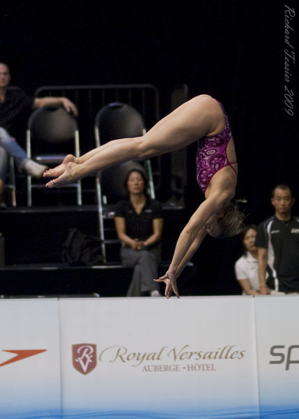 KONICA MINOLTA DIGITAL CAMERA;02 mai 2009; Canada; Centre sportif du stade olympique; Coupe Canada 2009; entrainement; Meaghan Benfeito - Canada; Montreal; Province de Quebec; Reuben Ross - Canada; Roseline Filion - Canada; Ãmilie Heymans - Canada